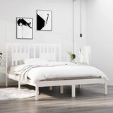  Okvir za krevet od masivne borovine bijeli 140 x 190 cm | shoptok.hr