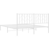  Metalni okvir za krevet s uzglavljem bijeli 160x200 cm | shoptok.hr