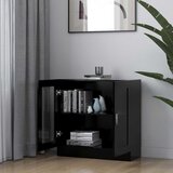  Vitrina crna 82,5 x 30,5 x 80 cm konstruirano drvo | Eponuda.com