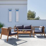 Bessagi Garden Lounge Garnitura Pia, Temno Siva, Akacija, 4-Delno | Shoptok.si
