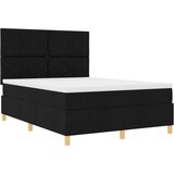  Postelja z vzmetnico z vzmetnico Črna 140 x 200 cm blago, (5000125990) | Shoptok.si
