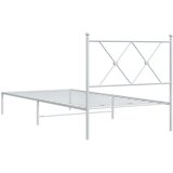  Metalni okvir za krevet s uzglavljem bijeli 90x200 cm | shoptok.hr