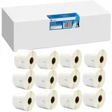 12x Etiketten 32mm x 57mm sw komp. m. Dymo 11354/ s0722540