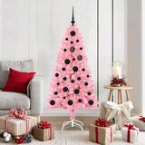 vidaXL Božično drevo med 150 LED z stojalom Roza 150 cm PVC | Shoptok.si
