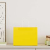  Papirnate vrećice 250 kom s ručkama žute 32x17x25 cm | shoptok.hr