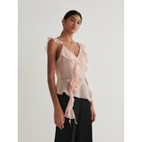 Reserved bluza z aplikacijo v obliki vrtnice - roza | Shoptok.si