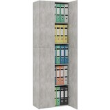  Uredski ormarić boja betona 60 x 32 x 190 cm konstruirano drvo | shoptok.hr