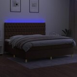  box spring s madracem LED tamnosmeđi 200x200 cm tkanina | shoptok.hr
