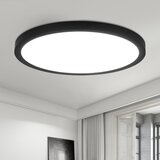 Nettlife Ploska LED stropna svetilka 18 cm - 15 W, črna, 4000 K - Moderna razsvetljava za kuhinjo, hodnik, spalnico, (22111358) | Shoptok.si
