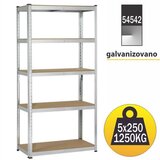 Mdc polica metal-medijapan 180x90x50cm, 5x250kg galva 54542 Cene