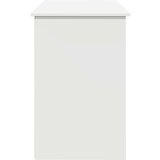 vidaXL Pisalna miza bela 102x50x75 cm inženirski les | Shoptok.si