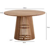 Livetastic Jedilna Miza Akazie, Pravi Les, Ø 120cm | Shoptok.si