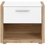 Hom`in NOČNA OMARICA, barve hrasta, bela | Shoptok.si