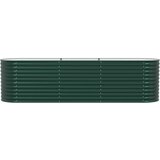 vidaXL Vrtni povišeni krevet Zelena Pocinčani čelik 320 x 80 x 81 cm | shoptok.hr