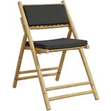  3-dijelni sklopivi bistro set s tamnosivim jastucima bambus | shoptok.hr