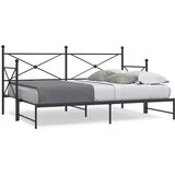  Krevet na rasklapanje bez madraca crni 75x190 cm čelik | shoptok.hr