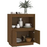  Komoda smeđa boja meda 60 x 34 x 75 cm od masivne borovine | shoptok.hr