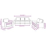  3-dijelni set sofa s jastucima smeđi od tkanine | shoptok.hr