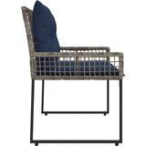  Vanjska klupa Siva i mornarsko plava 118 x 55 x 82 cm - siva i modra | shoptok.hr