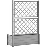 Vrtna sadilica s rešetkom 100 x 43 x 142 cm PP siva boja kamena | Eponuda.com