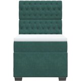 vidaXL Box spring postelja z vzmetnico temno zelena 80x200 cm žamet, (21310111) | Shoptok.si