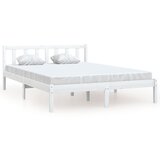 The Living Store Posteljni okvir bel iz trdne borovine 140x200 cm - Posteljni Okvir, (21531486) | Shoptok.si