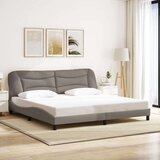 vidaXL Posteljni okvir z vzglavjem taupe 200x200 cm blago, (21081572) | Shoptok.si