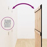  Zidno uzglavlje crni 95,5x3x110 cm od masivne borovine | shoptok.hr