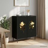  Kreveta BREMEN Crni hrast 69 x 33 x 76 cm Konstruirano drvo | shoptok.hr