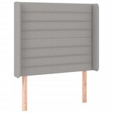  LED uzglavlje svjetlosivo 93 x 16 x 118/128 cm od tkanine | shoptok.hr