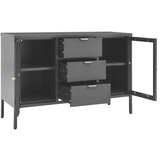 vidaXL Komoda antracit 105 x 35 x 70 cm od čelika i stakla | shoptok.hr