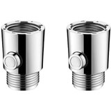 INF One-Touch Shower Stop Valve Connector (2-Pack) — Silver ABS Quick Shut-Off Adapter, (5000158274) | Shoptok.si