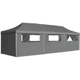zložljiv pop-up šotor za zabave 8 stranic 3x9 m antraciten