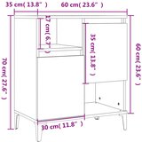  Komode 3 kom boja hrasta 60 x 35 x 70 cm od konstruiranog drva | shoptok.hr
