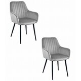  SOLDEN stolica - srebrno sivi baršun / crne noge x 2 | shoptok.hr