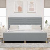  Krevetna konstrukcija Svjetlosiva 200 x 200 cm tkanina | shoptok.hr