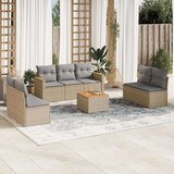  8-dijelni set vrtnih sofa s jastucima bež od poliratana | shoptok.hr