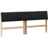  Tapecirani uzglavlje Crna 180 cm Čvrsto borovo drvo | shoptok.hr
