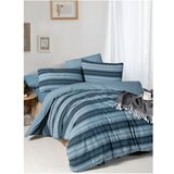Mila Home Plava posteljina za bračni krevet/za produženi krevet s uključenom plahtom/4-dijelna 200x220 cm Stripes – Cijene
