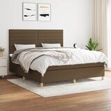  The Living Store Box spring postelja z vzmetnico temno rjava 160x200 cm blago - Box Spring Postelja, (21444431) Cene