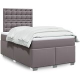 Maison Chic Box spring postelja - Vzmetna postelja z vzmetnico siva 120x200 cm umetno usnje SL17135, (21894537) | Shoptok.si