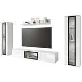 Livetastic DNEVNI REGAL, bela, bela, visoki sijaj | Shoptok.si