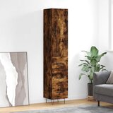 Visoka komoda dimljeni hrast 34,5x34x180cm konstruiranog drva | shoptok.hr