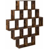 vidaXL Stenska polica Dimljen hrast 120 x 20 x 136 cm Inženirski les, (5000307486) | Shoptok.si