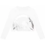 Michael Kors Dječja pamučna majica dugih rukava boja: bijela