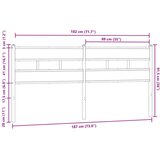  Uzglavlje smeđa boja hrasta 180 cm čelik i konstruirano drvo | shoptok.hr