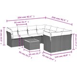  9-dijelni set vrtnih sofa s jastucima bež od poliratana | shoptok.hr