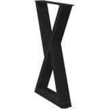  Noge za blagovaonski stol 2 kom Crne 50 x (72-73,3) cm Čelične | shoptok.hr