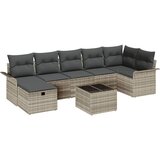  Sjedeća garnitura za vrt 8 kom. Svijetlo siva poliratan Svjetlosiva 297.5 x 132.5 x 85 cm | shoptok.hr