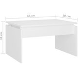  Stolić za kavu bijeli 68 x 50 x 38 cm od konstruiranog drva | Eponuda.com